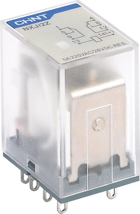 RELE AUXILIAR CHINT NXJ - In:5A - 2 Inv - Bob: 220VCA + indicador de estado *CHINT*