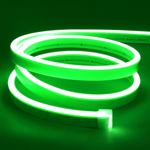 NEON LED IP67 VERDE 5*10 12V X METRO