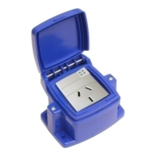 CAJA EXTERNA AZUL C/TAPA 32 PUNTO + TOMA BINORMA *EXULTT*