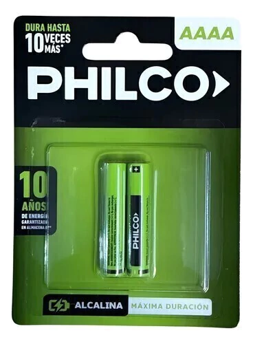 PILA AAAA ALKALINA BLISTER X 2 *PHILCO*