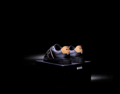 Image of Hugo Boss Sneakers Black Camel Sku.164