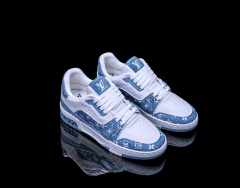 Louis Vuitton Trainer #54 Blue White Mezclilla Sku.193 - buy online
