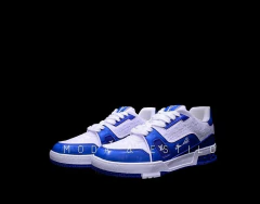 Image of Louis Vuitton Trainer #54 Blue White Sku.024