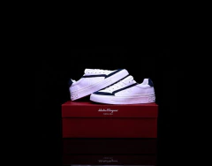 Ferragamo White Blue Gravado Gancini Sku.220 - online store