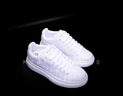 Alexander Mcqueen White Crystales Full Sku.249 - buy online