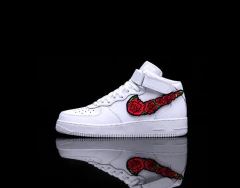 Image of Air Force AF1 Custom Swoosh Rosas Velcro Sku.288