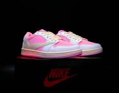 Jordan 1 Low Travis Scott Shy Pink Sku.244 - CsModaconEstilo
