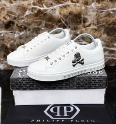 Philipp Plein Low Top Blanco Plata Drilo Mod.6644 Sku.035 - comprar en línea