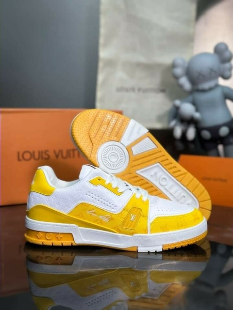 Tenis Clasico Trainer Amarillo Blanco Unisex