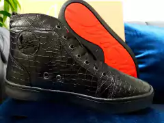 Christian Louboutin High Black Red Cocodrilo Sku.119 - comprar en línea