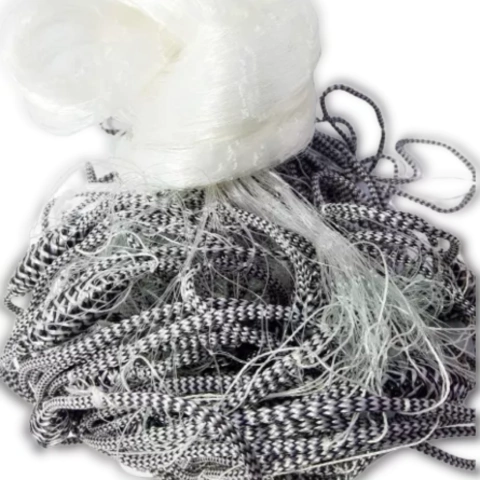 Rede de Pesca Seda Malha 7 (70mm Entre Nós) Fio 210/9 24 Malhas de Altura (3.36 Metros)