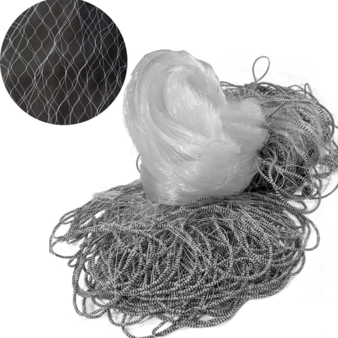 Rede Feiticeira (3 Panos) Malha Interna 4.0 (40mm) Fio 0.40mm Malha Externa 15 (150mm) Fio 0.50mm 3.60 de Altura