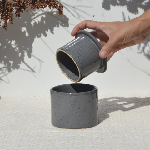 Manteigueira Francesa - Cinza escuro - comprar online