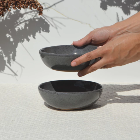 Par de Tigelas/bowls M2 - Cinza escuro - comprar online