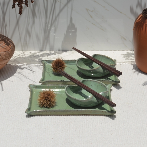 Kit para Sushi - Japonês - Linha Estar - Verde Pântano (2 pessoas)