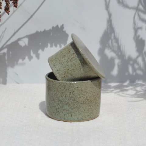 Manteigueira Francesa - Verde Flocos (com pequenos defeitos) - comprar online