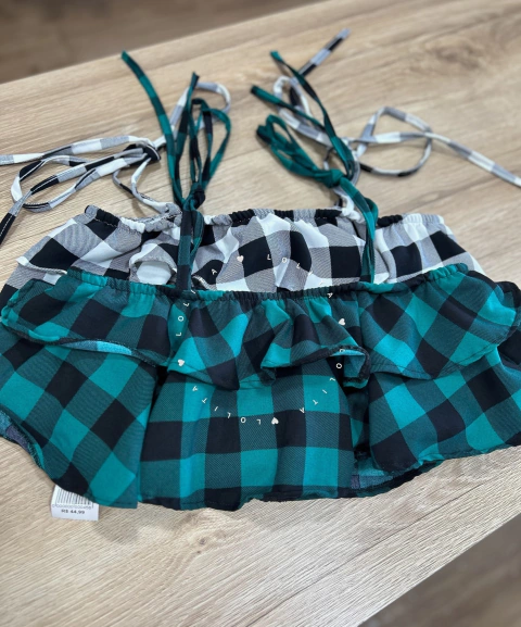 Cropped babado alcinha