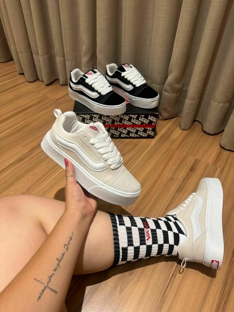 Vans knu Plataforma branco