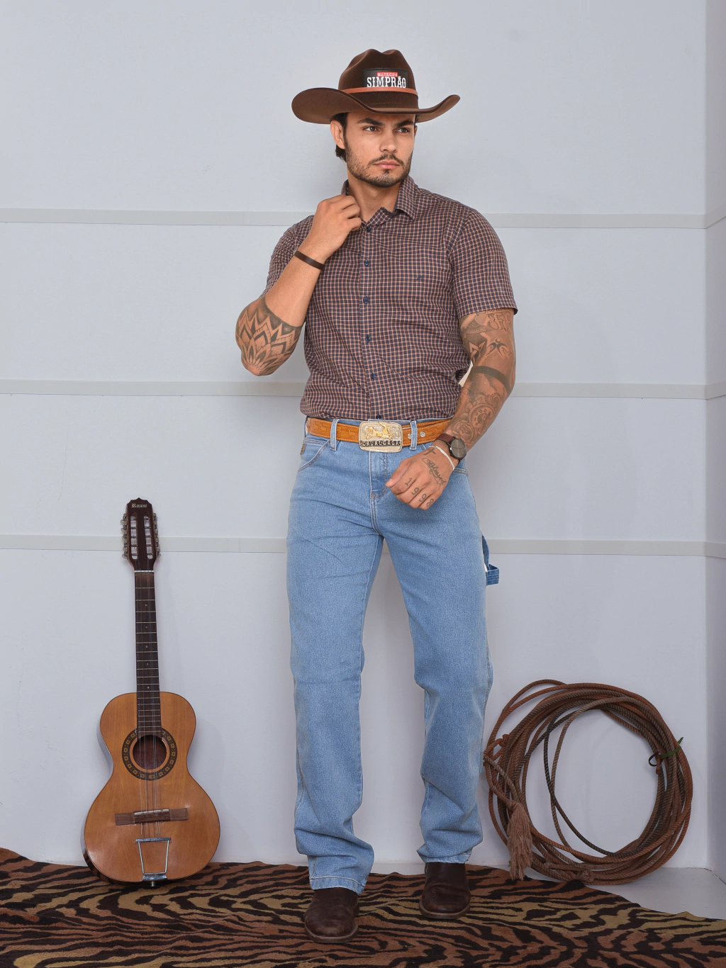 Calça Jeans Carpinteira Country Delavê