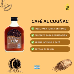 Petaca Cafe al Cogñac Vidrio 200ml Caja x12u - comprar online