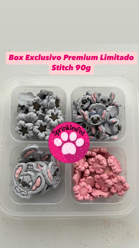 Box Confeitos Stitch 90g - 4 modelos Zero Açúcar Zero Glúten Zero Lactose 100% Natural