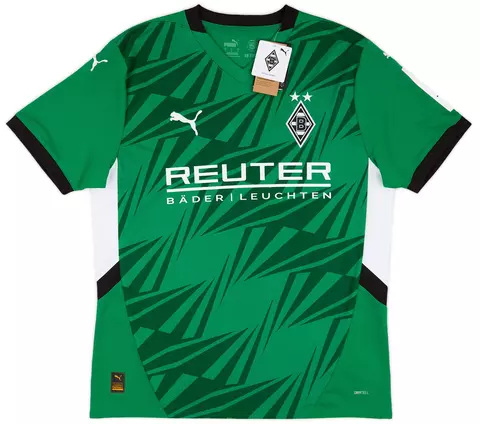 Camisa Borussia Mönchengladbach Away 24/25 - Torcedor Puma Masculina - Verde com detalhes em branco e preto