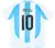 Camisa Seleção da Argentina I 24/25 - MESSI #10 - Torcedor Adidas Masculina - Azul e branca com detalhes em dourado