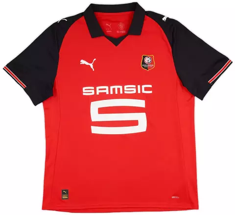 Camisa Rennes Home 25/26 - Torcedor Puma Masculina - Vermelha e preta - comprar online