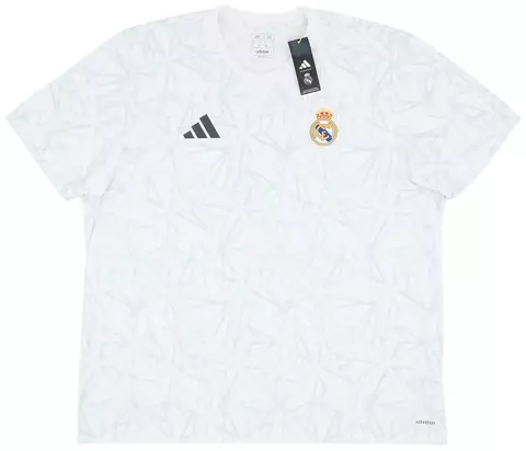 Camisa Real Madrid Pré Jogo 24/25 Adidas Masculina - Branco