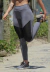Calça Legging Cinza com Preto cintura Alta Assimétrica com Detalhe em Tulê | REF: FDR10 na internet