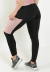 Calça Legging Elástico Tela Rose Cintura Alta Preta | REF: FDR11 - comprar online