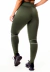 Calça Legging com Detalhes em Vivo Branco Cintura Alta Fitness Academia Verde Militar | REF: SV4 - comprar online