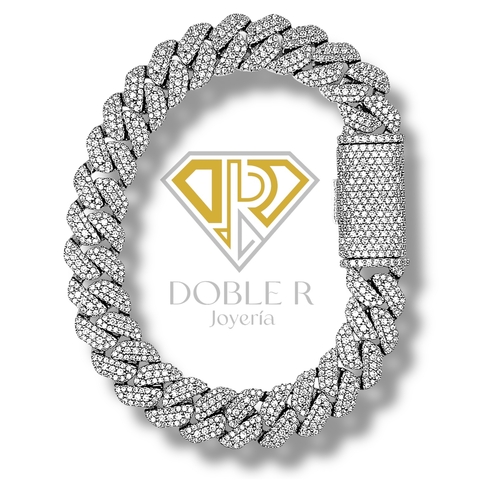 Pulso Cubano Miami Doble Faceta 10mm Moissanita - comprar en línea