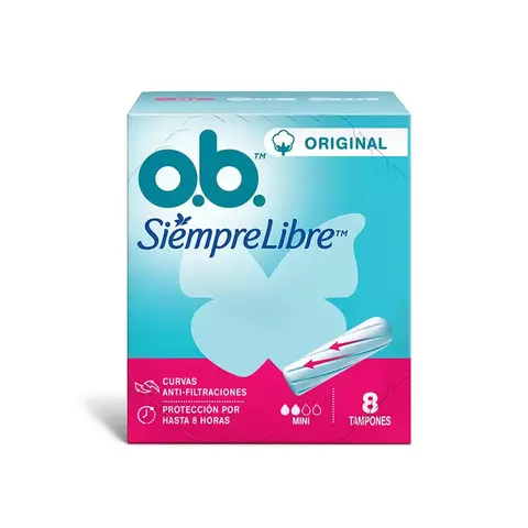 O.B SIEMPRE LIBRE ORIGINAL TAMPONES MINI x8un.