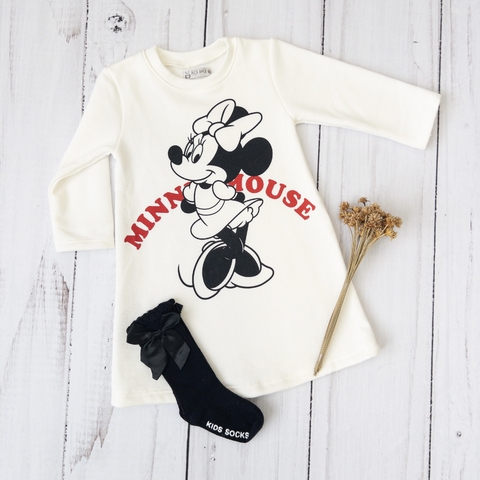 Vestido Moletom Minnie