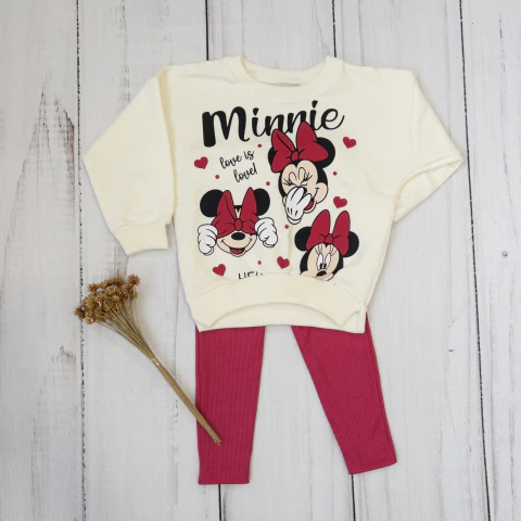 Conjunto Moletom Minnie Pink