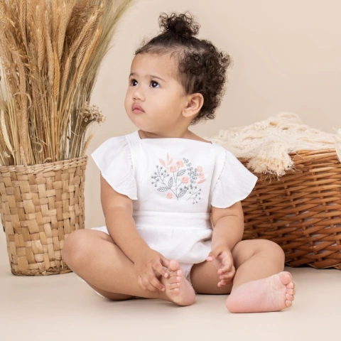 Romper Bordado Flowers - comprar online