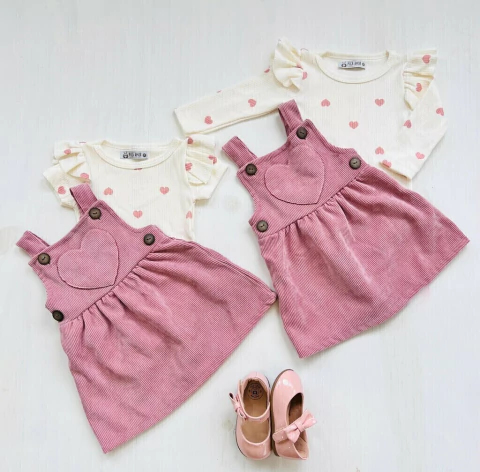 Conjunto Salopete Love Rosê - comprar online