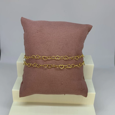 Pulseira Fio Duplo Elo de Coração - comprar online