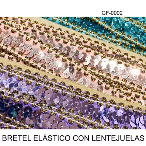 GALON BRETEL ELASTICO CON LENTEJUELA