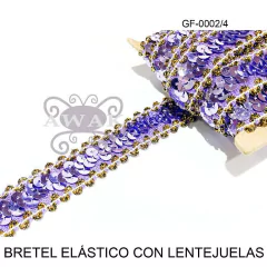 GALON BRETEL ELASTICO CON LENTEJUELA - buy online