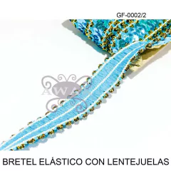 Image of GALON BRETEL ELASTICO CON LENTEJUELA
