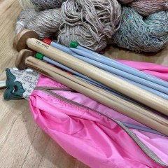 BOLSO TEJIDO Y AGUJAS TRICOT en internet