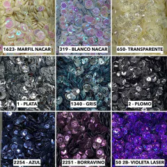 LENTEJUELAS 6 MM X10 GRS. - tienda online