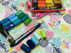 KIT COMPLETO DE BORDADO CHINO + 54 HILOS en internet