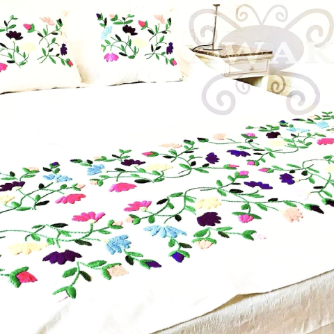 KIT PARA BORDAR PIE DE CAMA CHICO +FUNDAS + LANAS + BASTIDOR