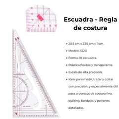 REGLA ESCUADRA CON ESCALAS - AWAK
