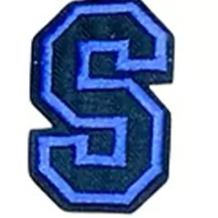 APLIQUES BORDADO LETRAS AZULES en internet