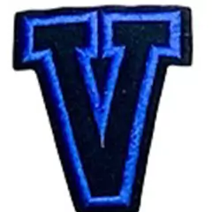 Imagen de APLIQUES BORDADO LETRAS AZULES