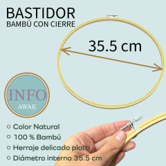 BASTIDOR PARA BORDAR DE BAMBÚ Nº 3 (7.5 CM) - online store